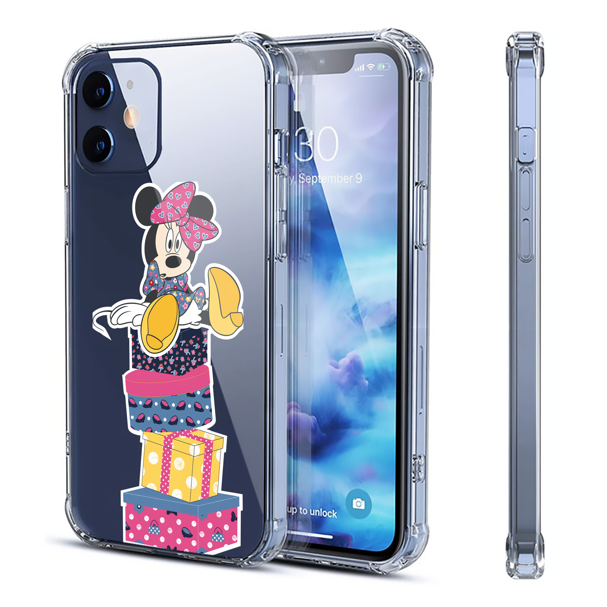 （画像用） ミッキーマウス Mickey Mouse 【iPhone 12シリーズ対応】透明スマホケース（クリアソフトケース）
